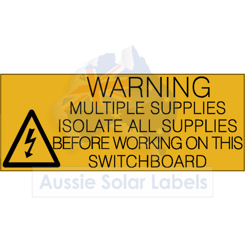 Warning Multiple Supplies Switchboard SKU:0020