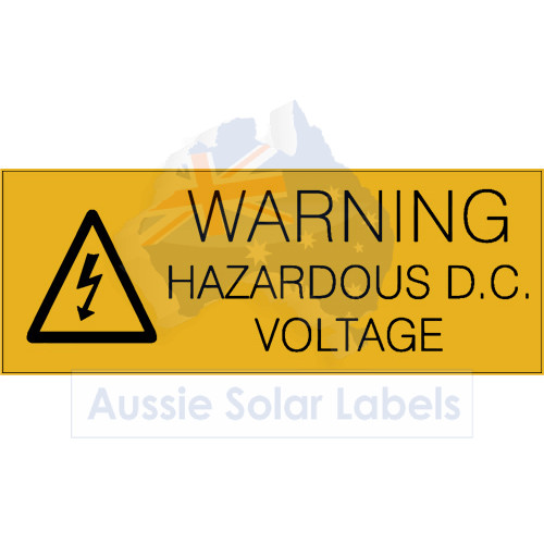 Warning Hazardous D.C. Voltage SKU:0022