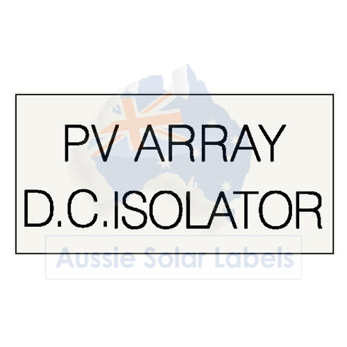 PV Array DC Isolator (small) SKU:0029