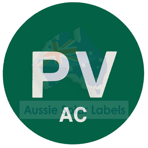 PV AC Green Reflective Fire Sign 100mm Dia (Sticker) SKU:0034
