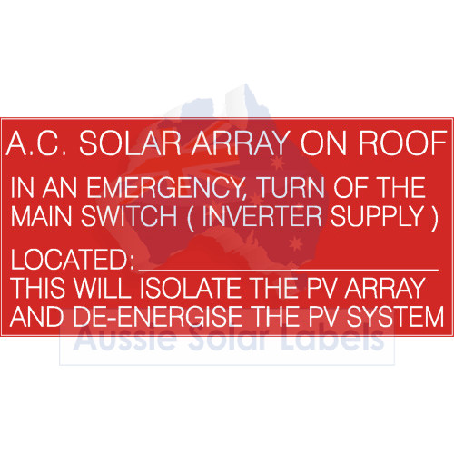 AC Solar Array on Roof Located (v1) SKU:0049