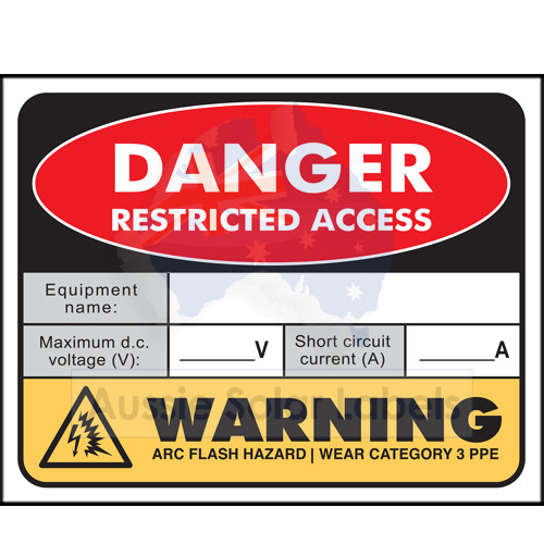 Danger Restricted Access (Sticker) SKU:0130
