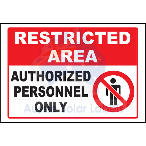 Restricted Area (Sticker) SKU:0132