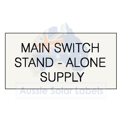 Main Switch Stand-Alone Supply (white) SKU:0167