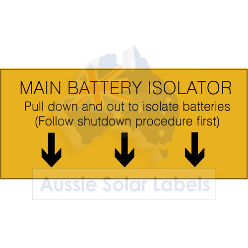 Main Battery Isolator (with Down Arrows) SKU:0128