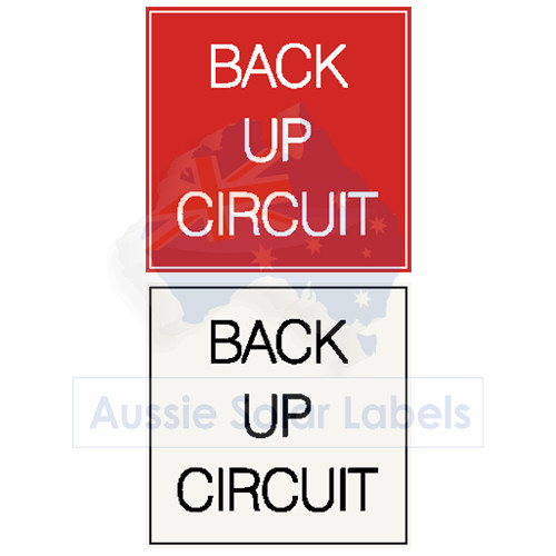 Back Up Circuit (white)  SKU:0223-0224